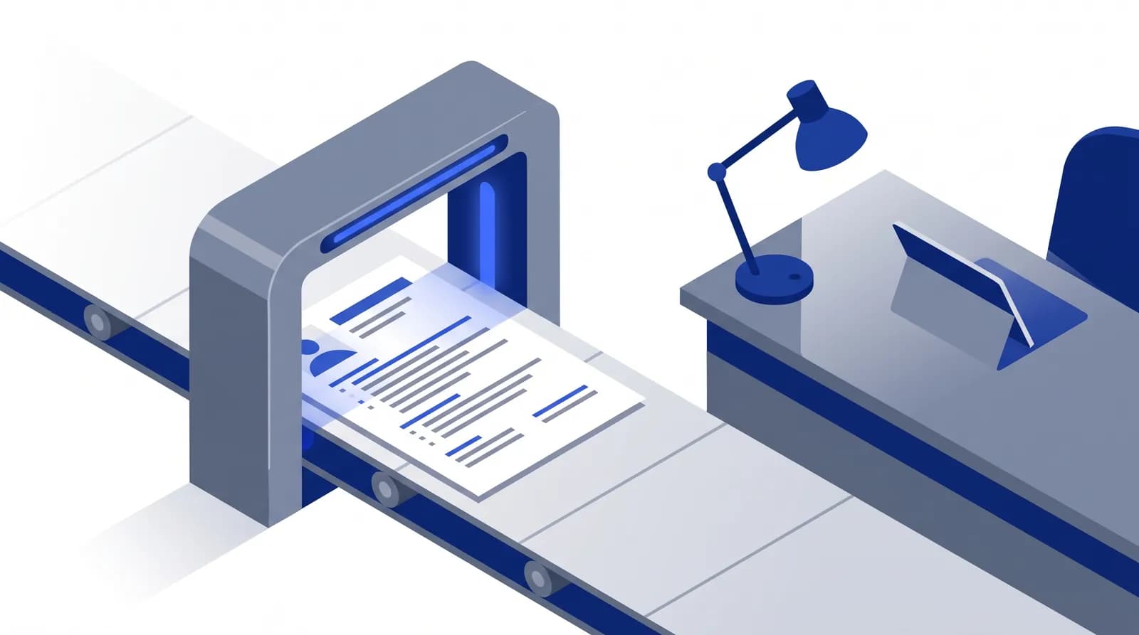CV traversant un filtre de lecture automatique avant d'arriver au recruteur
